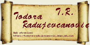 Todora Radujevčanović vizit kartica
